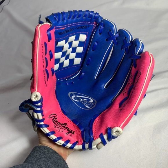 Rawlings Baseball Glove 11" Pink/Blue EUC - Picture 4 of 5